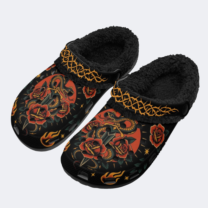 Dagger And Viper Print Slippers/Sandals Factory Direct Sales