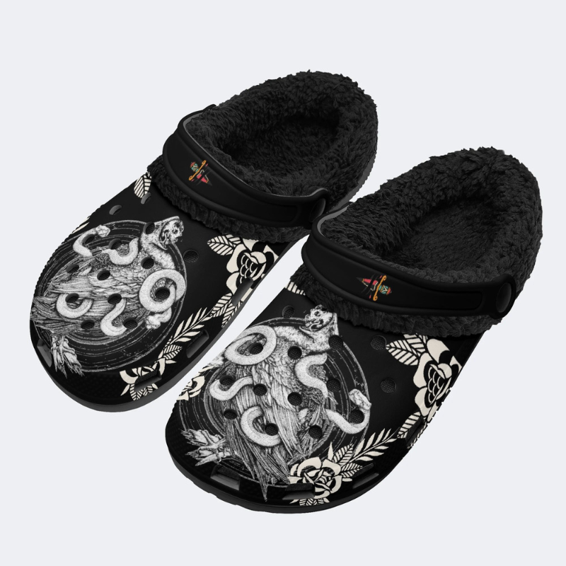 Eagle Entangled By A Snake Slippers/Sandals