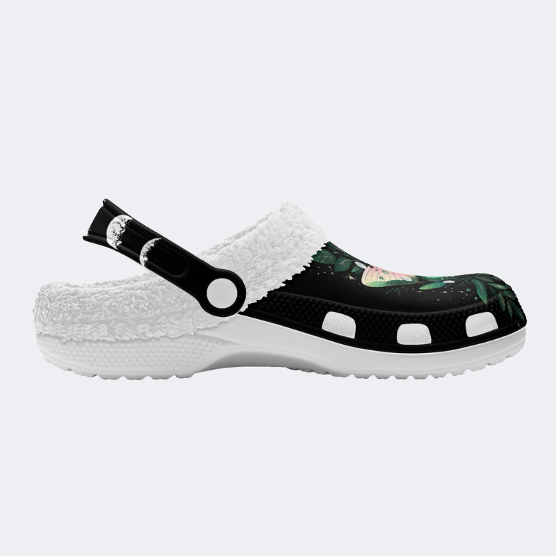 Fashionable Death Moth And Leaves Print Slippers/Sandals_08