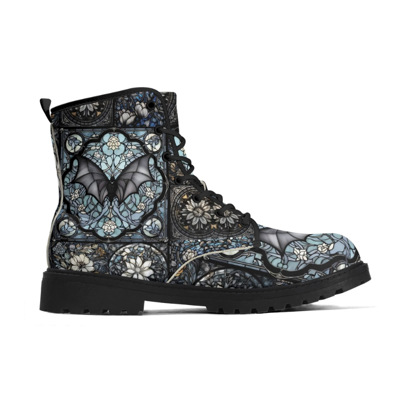 Gothic Bat Print Boots Factory Direct Sales_02