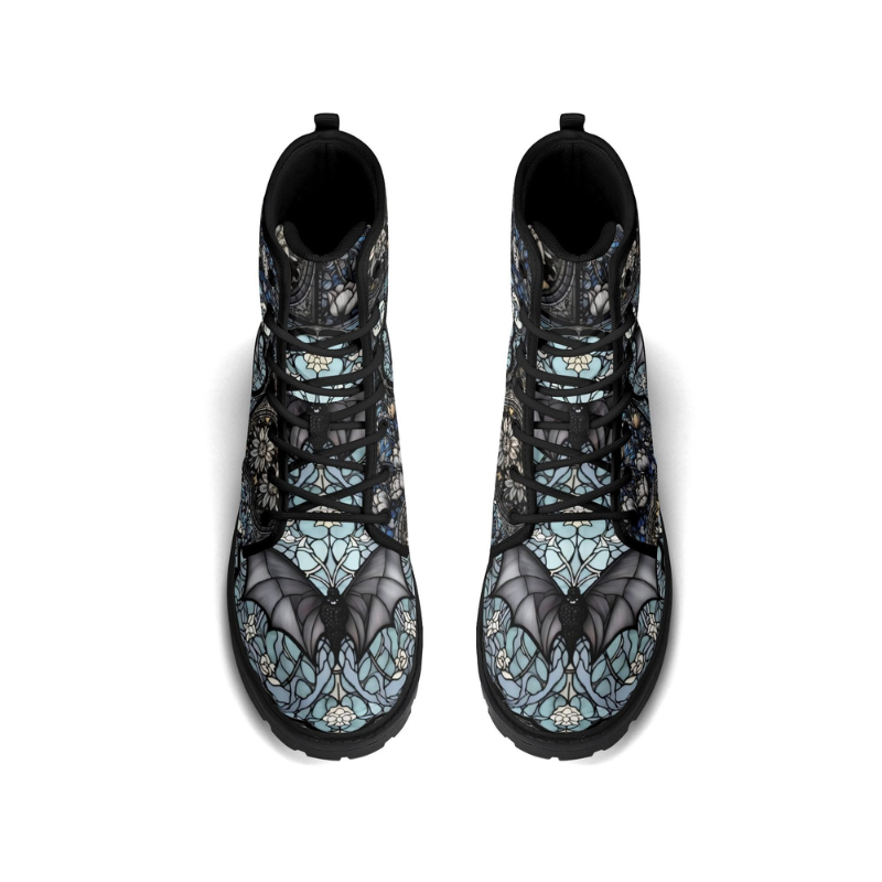 Gothic Bat Print Boots Factory Direct Sales_04