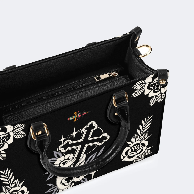 Hand Holding Cross Print Handbag Factory Direct Sales