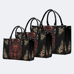 Hell Devil And Dragon Head Print Handbag