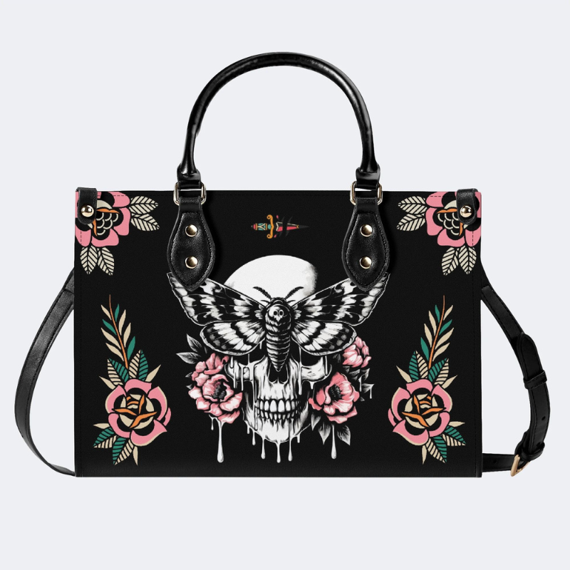 Horror Moth Skull Print Handbag Factory Direct Sales