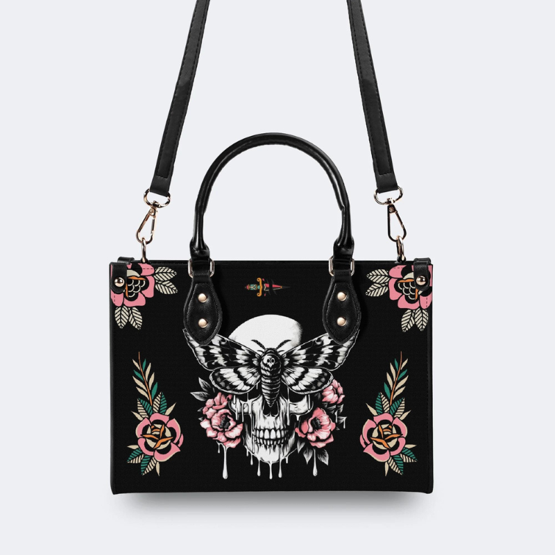 Horror Moth Skull Print Handbag Factory Direct Sales