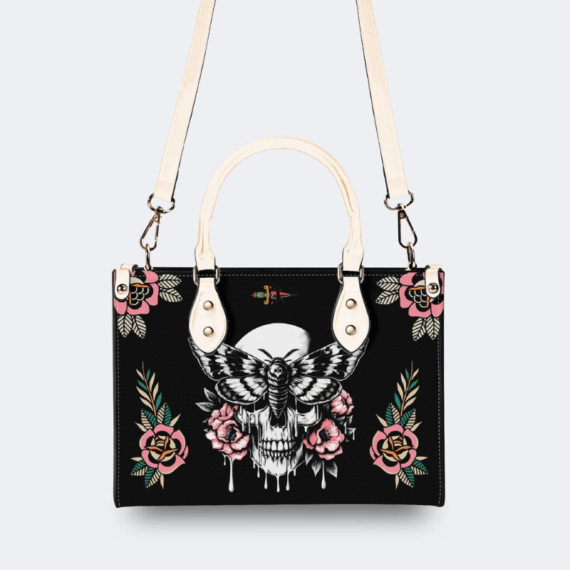 Horror Moth Skull Print Handbag Factory Direct Sales