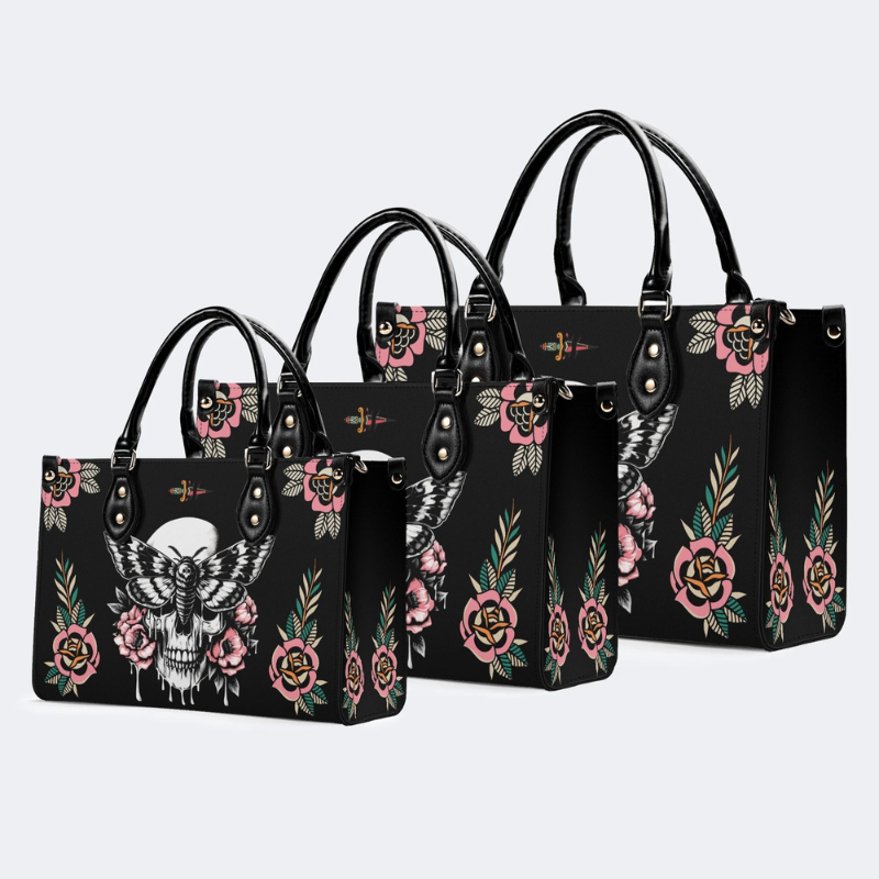 Horror Moth Skull Print Handbag Factory Direct Sales