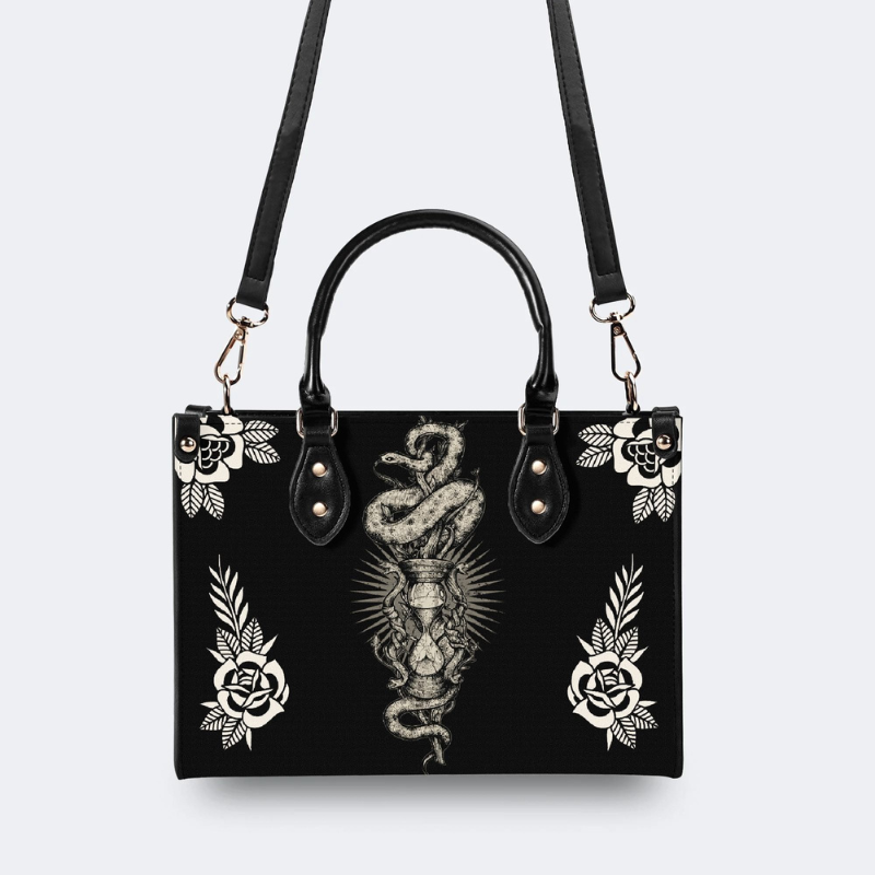 Hourglass And Snake Print Handbag Factory Direct Sales