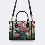 Lotus Flowers In Vintage Pond Handbag Factory Direct Sales_02