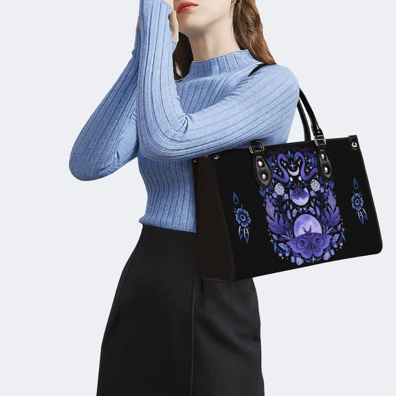 Lunar Moth And Snake Print Handbag Factory Direct Sales_06