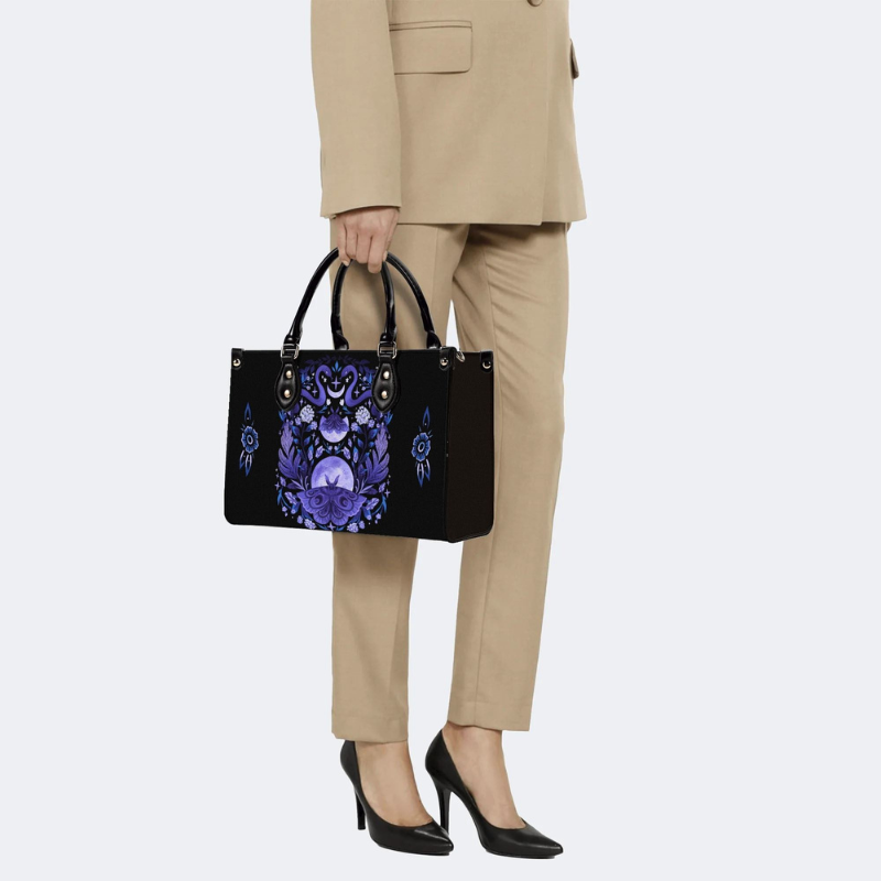 Lunar Moth And Snake Print Handbag Factory Direct Sales_08