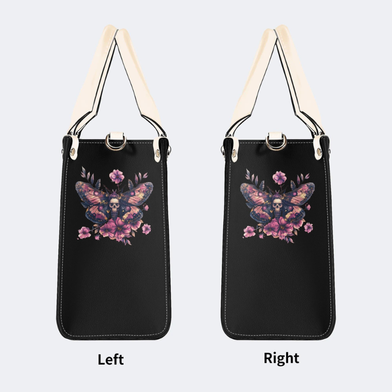 Pink Death Moth Starry Sky Print Handbag