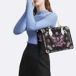 Pink Death Moth Starry Sky Print Handbag