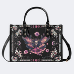 Pink Death Moth Starry Sky Print Handbag