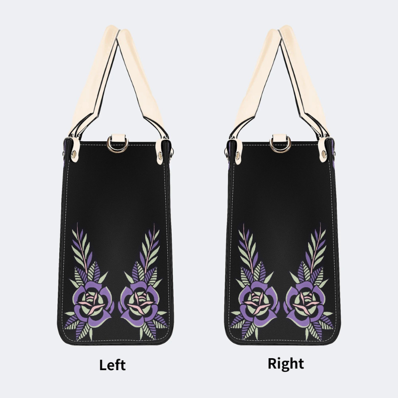 Purple Moth Print Handbag Factory Direct Sales