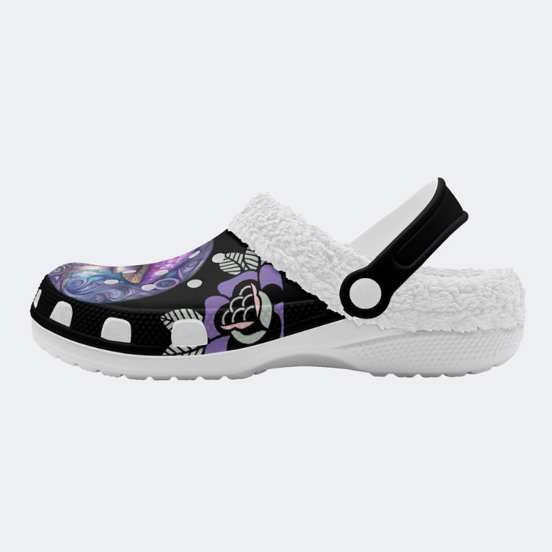 Purple Mushroom Print Slippers/Sandals Factory Direct Sales