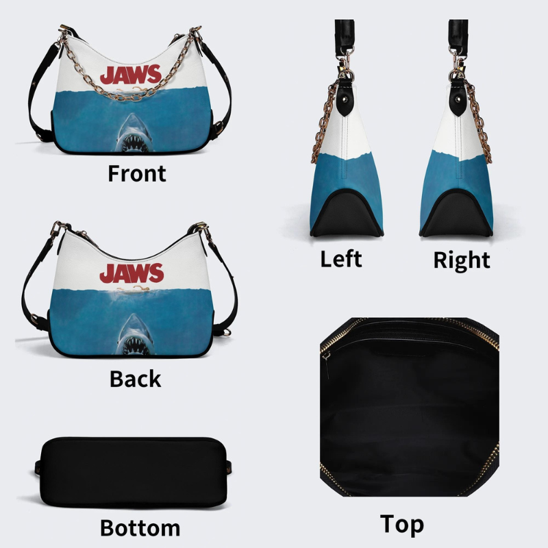 Quint's Shark Fishing Jaws Retro Leather Crossbody Bag