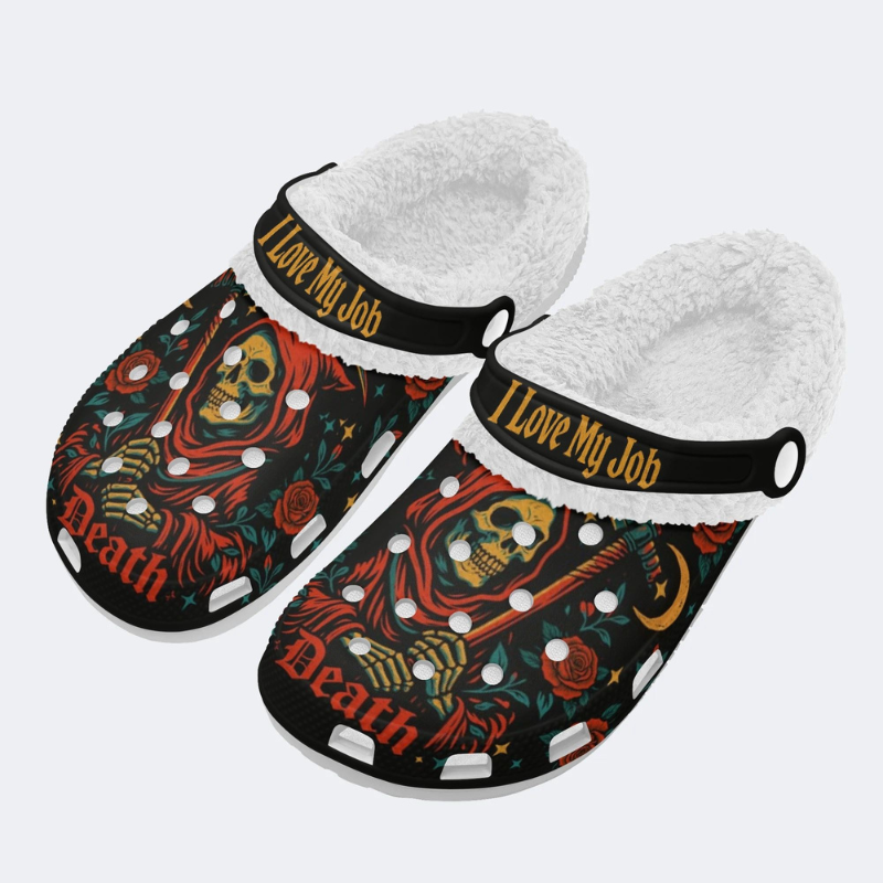 Red Cape With Skull Print Slippers/Sandals Factory Direct Sales