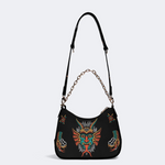 Retro And Weird With Snake Prints Leather Crossbody Bag_04