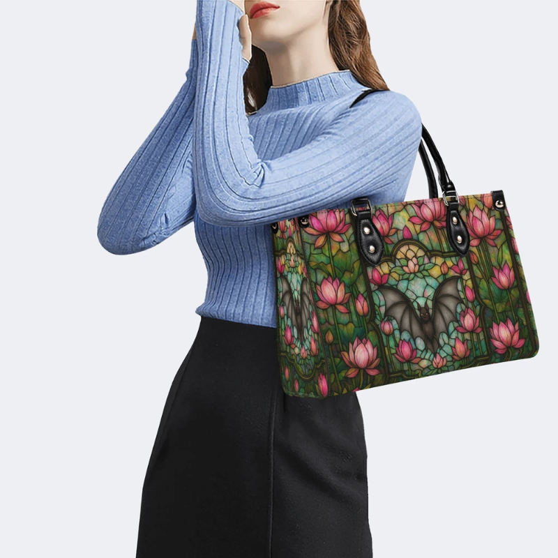Retro Bats And Lotus Handbag Factory Direct Sales_06