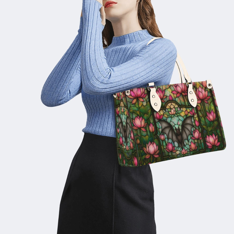 Retro Bats And Lotus Handbag Factory Direct Sales_07