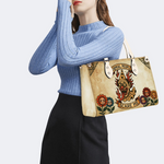 Retro Flame Clown Print Handbag Factory Direct Sales