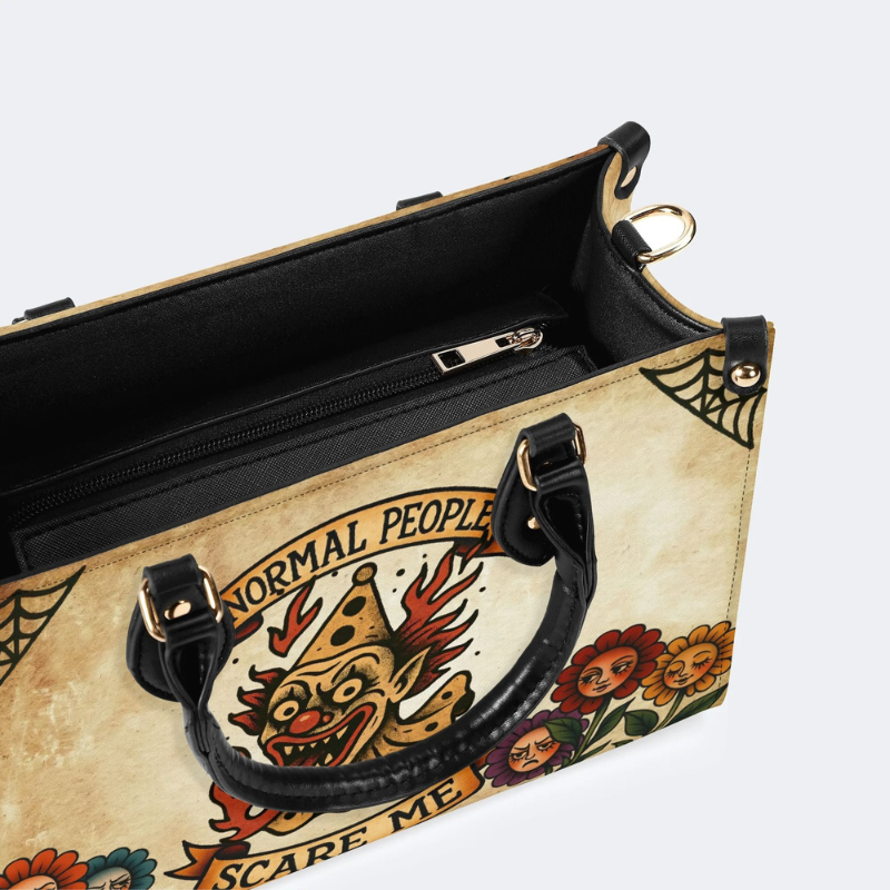 Retro Flame Clown Print Handbag Factory Direct Sales
