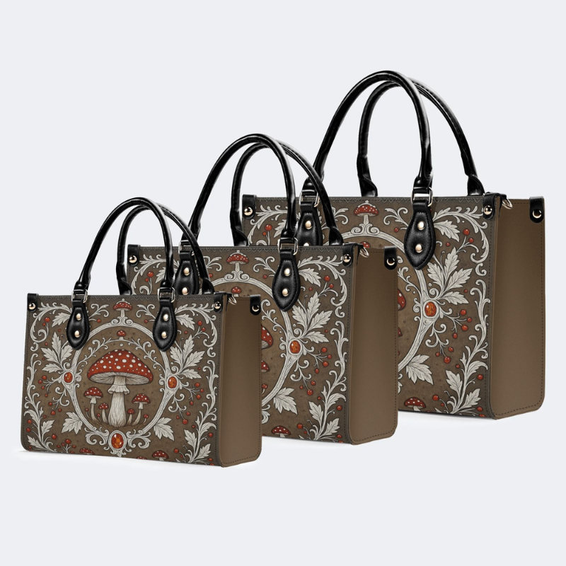 Retro Mushroom And Gem Print Handbag Factory Direct Sales_13