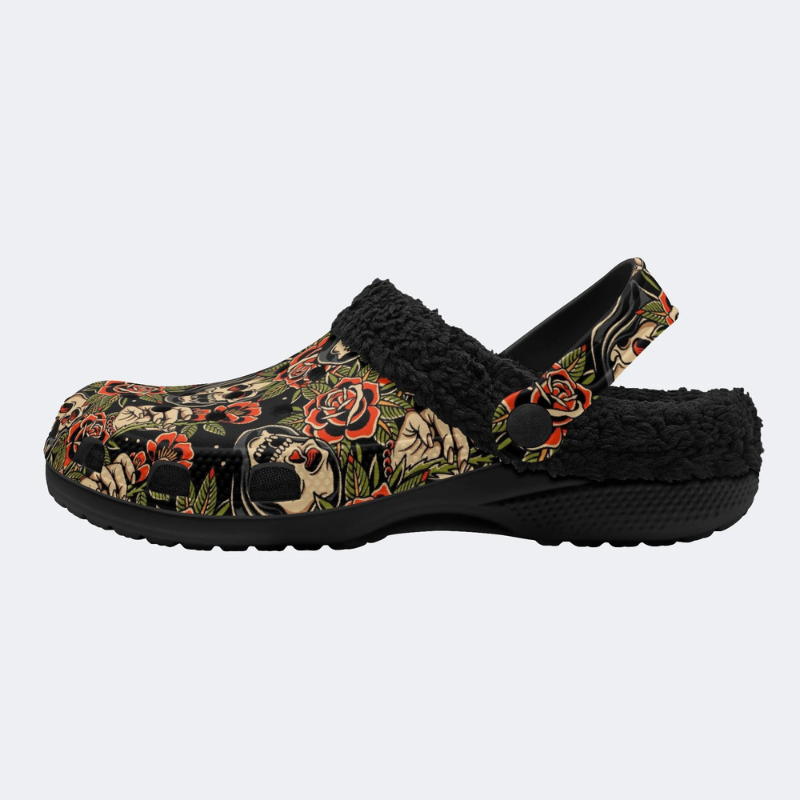 Skeleton Holding A Rose Slippers/Sandals Factory Direct Sales