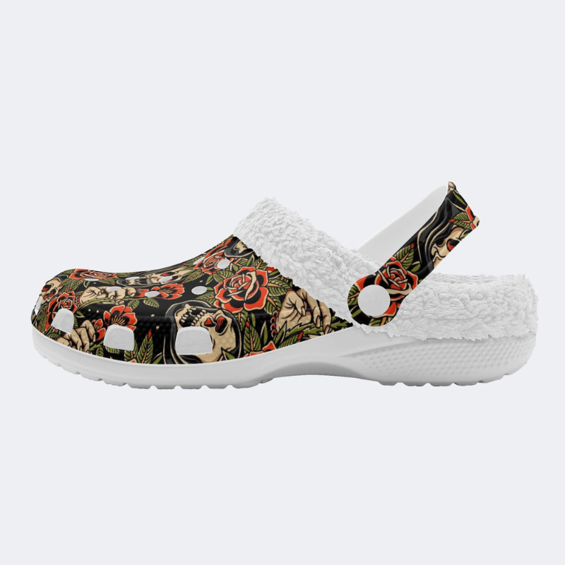 Skeleton Holding A Rose Slippers/Sandals Factory Direct Sales