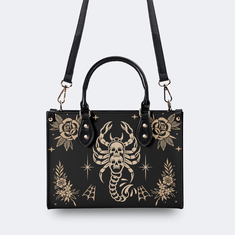 Skull And Scorpion Print Handbag Factory Direct Sales