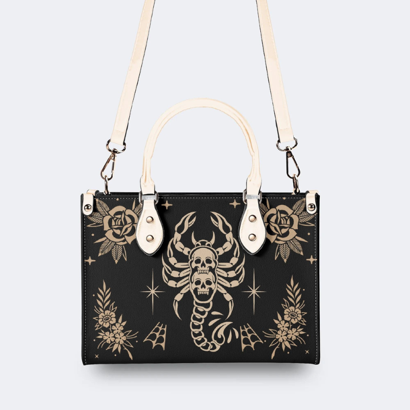 Skull And Scorpion Print Handbag Factory Direct Sales
