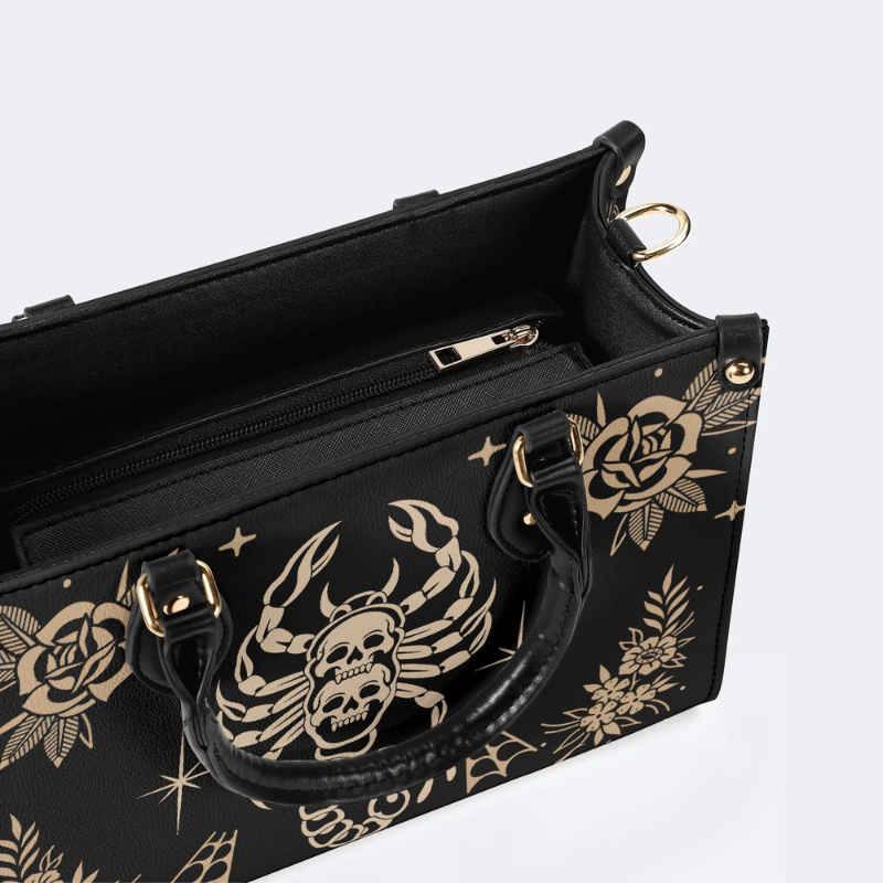 Skull And Scorpion Print Handbag Factory Direct Sales