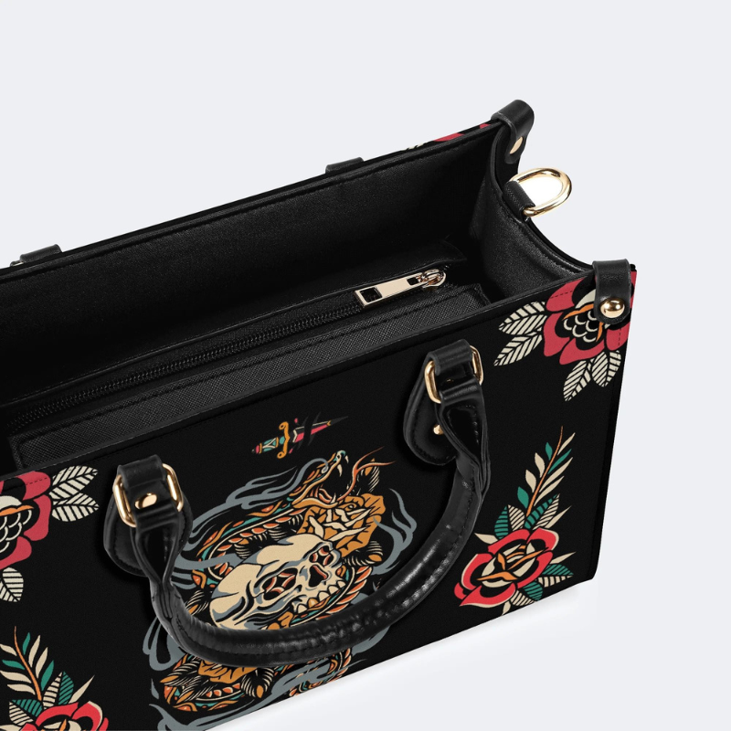 Skull And Snake Print Handbag Factory Direct Sales
