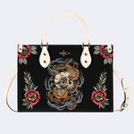 Skull And Snake Print Handbag Factory Direct Sales