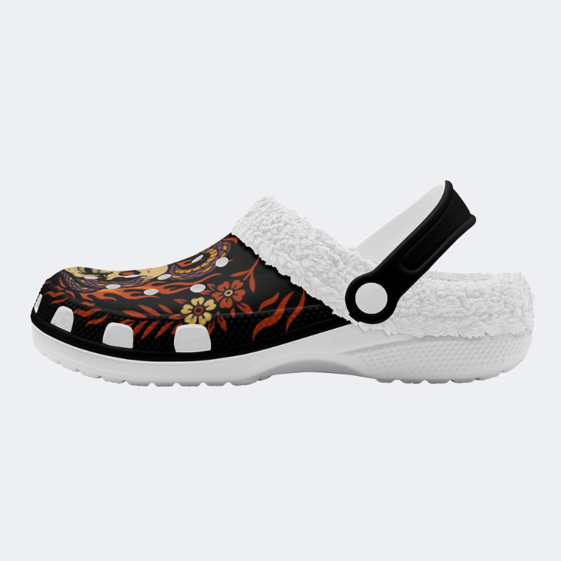 Skull And Snake Print Slippers/Sandals