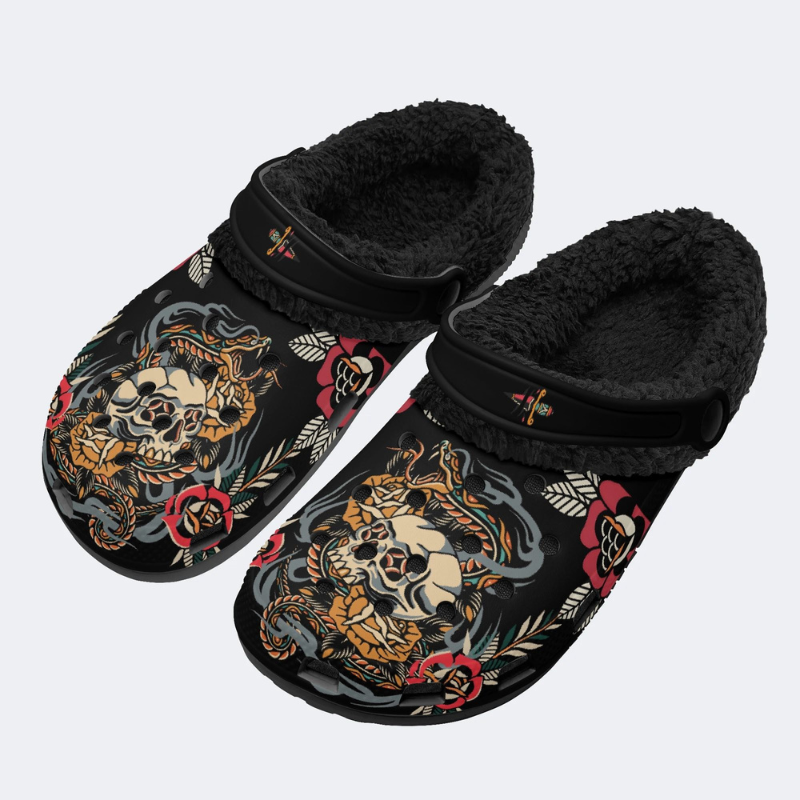 Skull And Snake Print Slippers/Sandals Factory Direct Sales