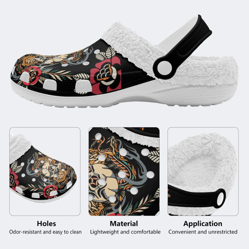 Skull And Snake Print Slippers/Sandals Factory Direct Sales