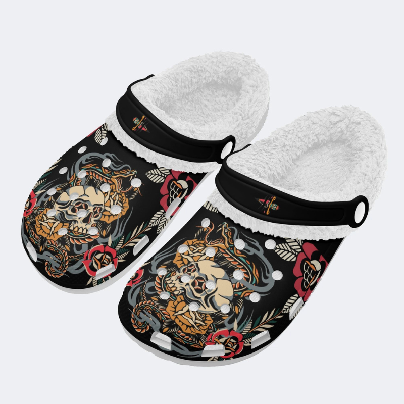 Skull And Snake Print Slippers/Sandals Factory Direct Sales