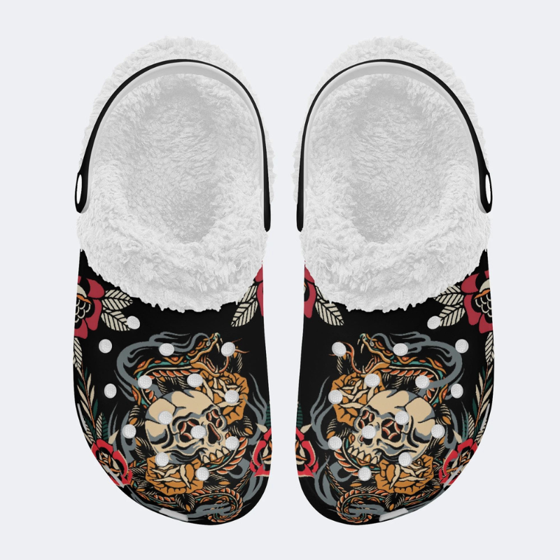 Skull And Snake Print Slippers/Sandals Factory Direct Sales