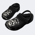 Small Animal Holding A Knife Slippers/Sandals