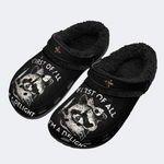Small Animal Holding A Knife Slippers/Sandals