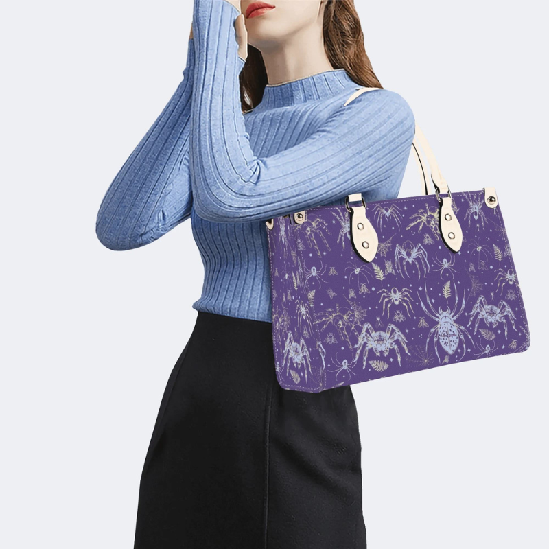 Spider And Moth Print Handbag Factory Direct Sales