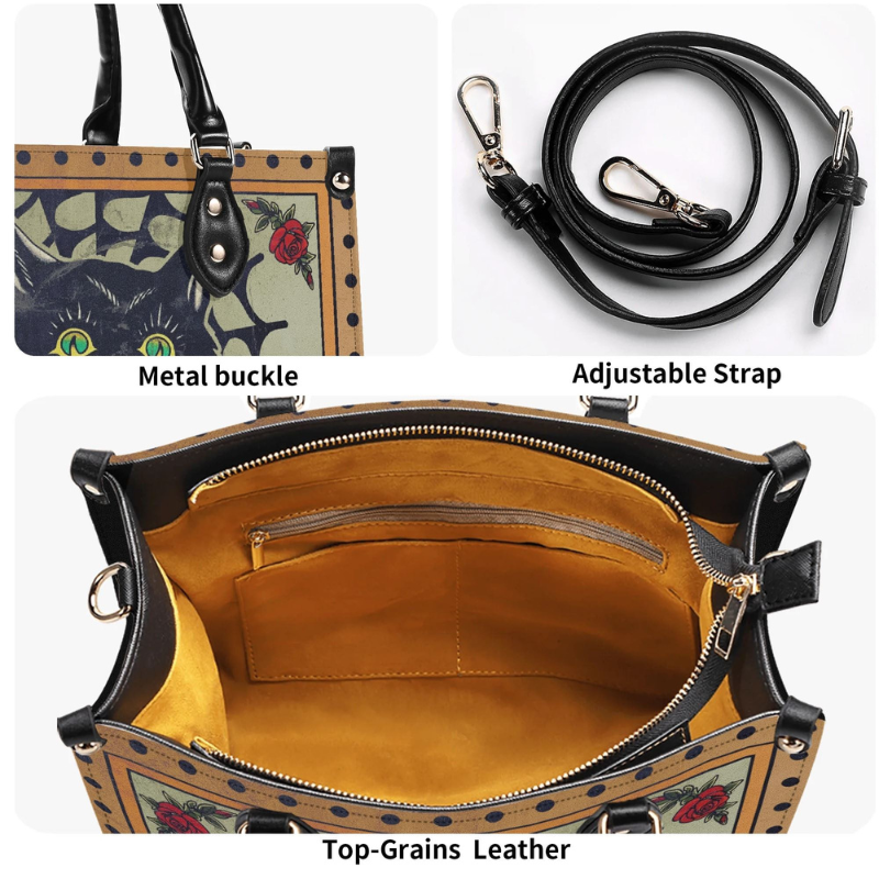 Spider Web Cat Head Print Handbag Factory Direct Sales