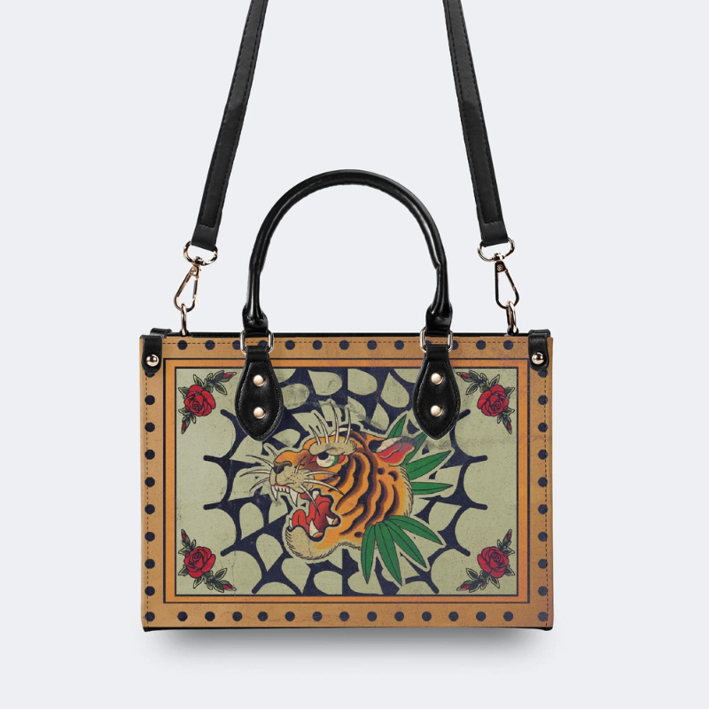 Spider Web Tiger Head Print Handbag Factory Direct Sales