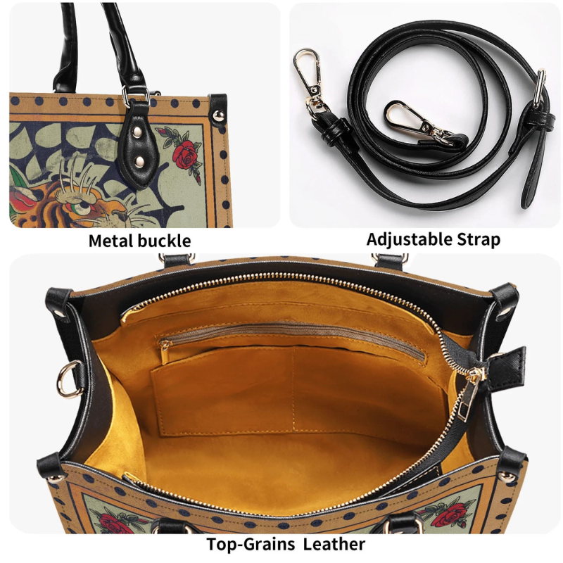 Spider Web Tiger Head Print Handbag Factory Direct Sales