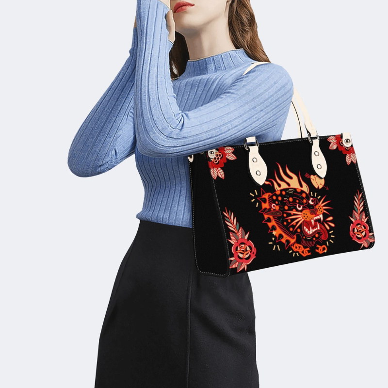 Spotted Leopard Wearing A Collar Handbag Factory Direct Sales