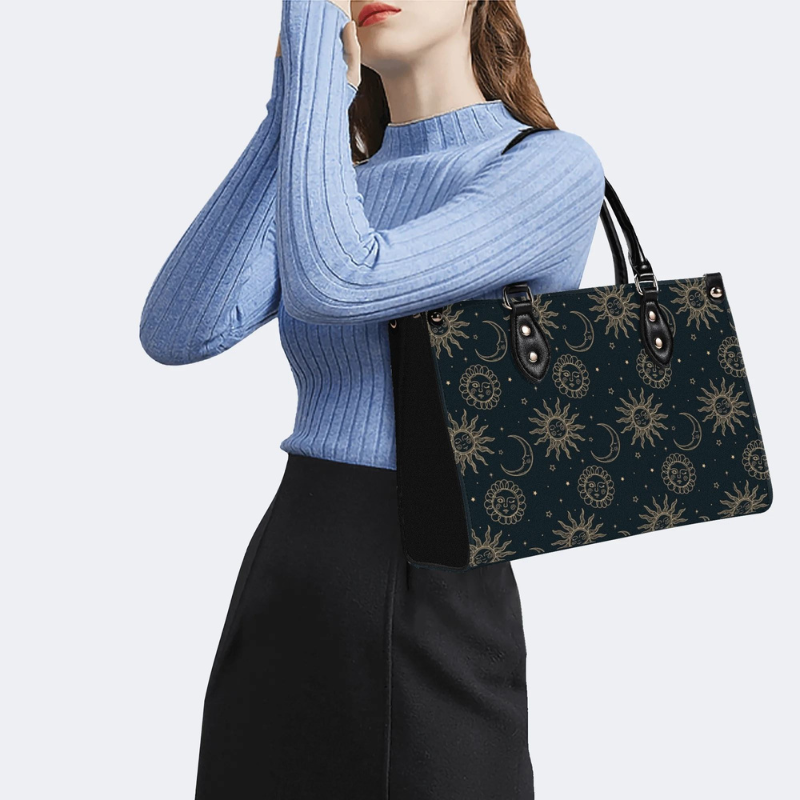 Sun And Moon In The Night Sky Handbag_06