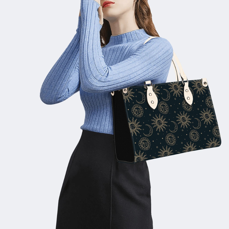 Sun And Moon In The Night Sky Handbag_07