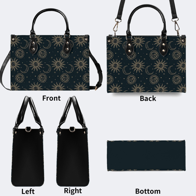 Sun And Moon In The Night Sky Handbag_10